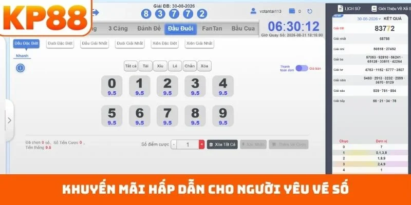 Xổ Số KP88 3 Khuyến mãi hấp dẫn cho người yêu vé số